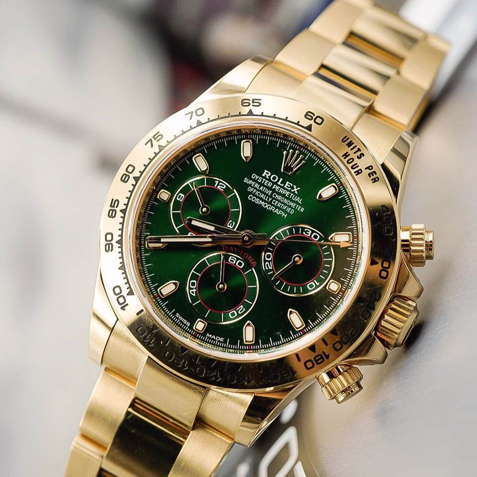 ROLEX 116508 Yellow Green Dial