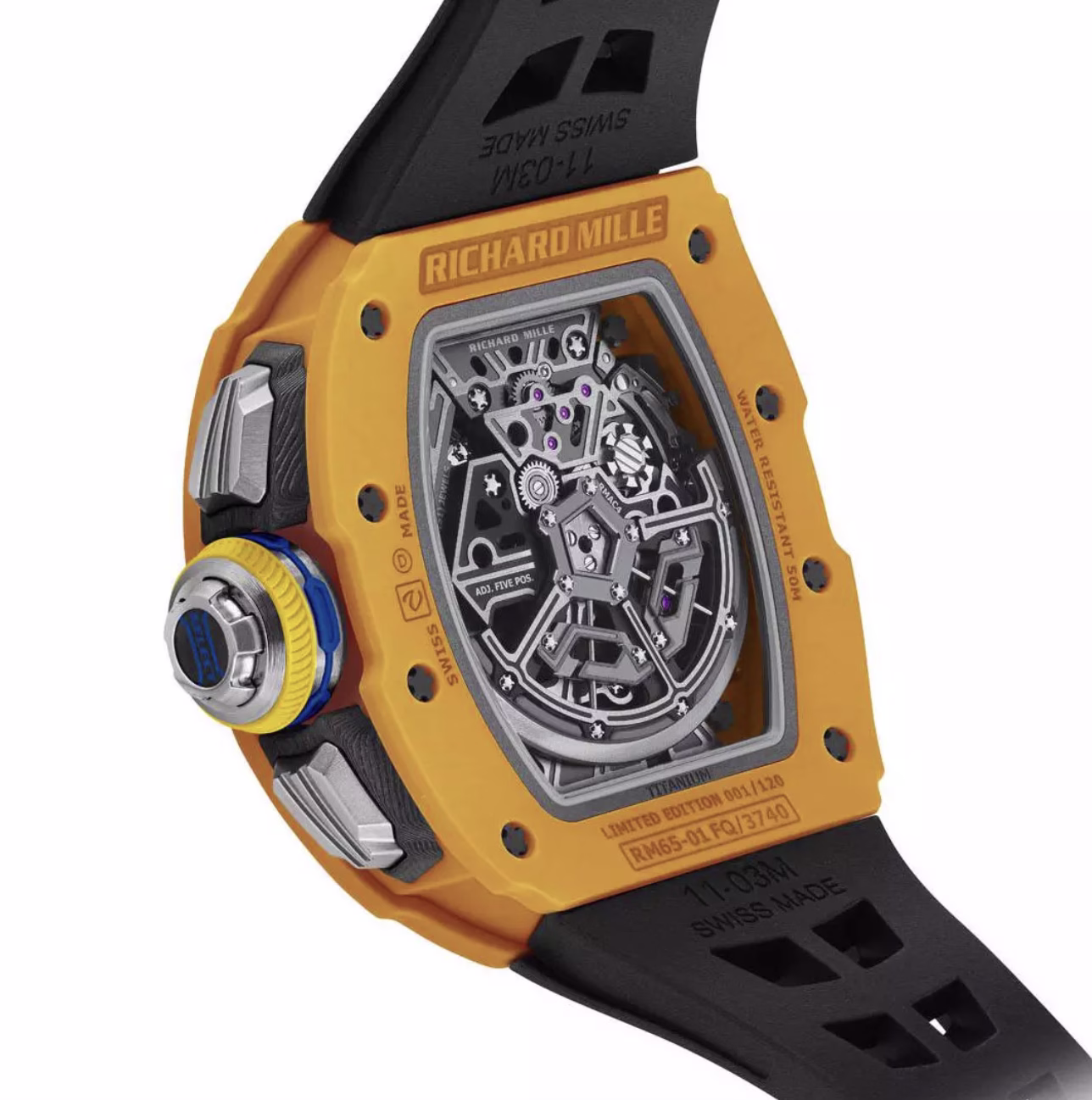 RM 65-01 Automatic Winding Split-seconds Chronograph Yellow - Image 2