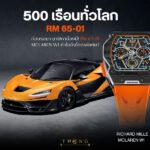 นาฬิกา Richard Mille RM 65-01 McLaren W1 ตัวเรือน Carbon TPT สายสีส้ม