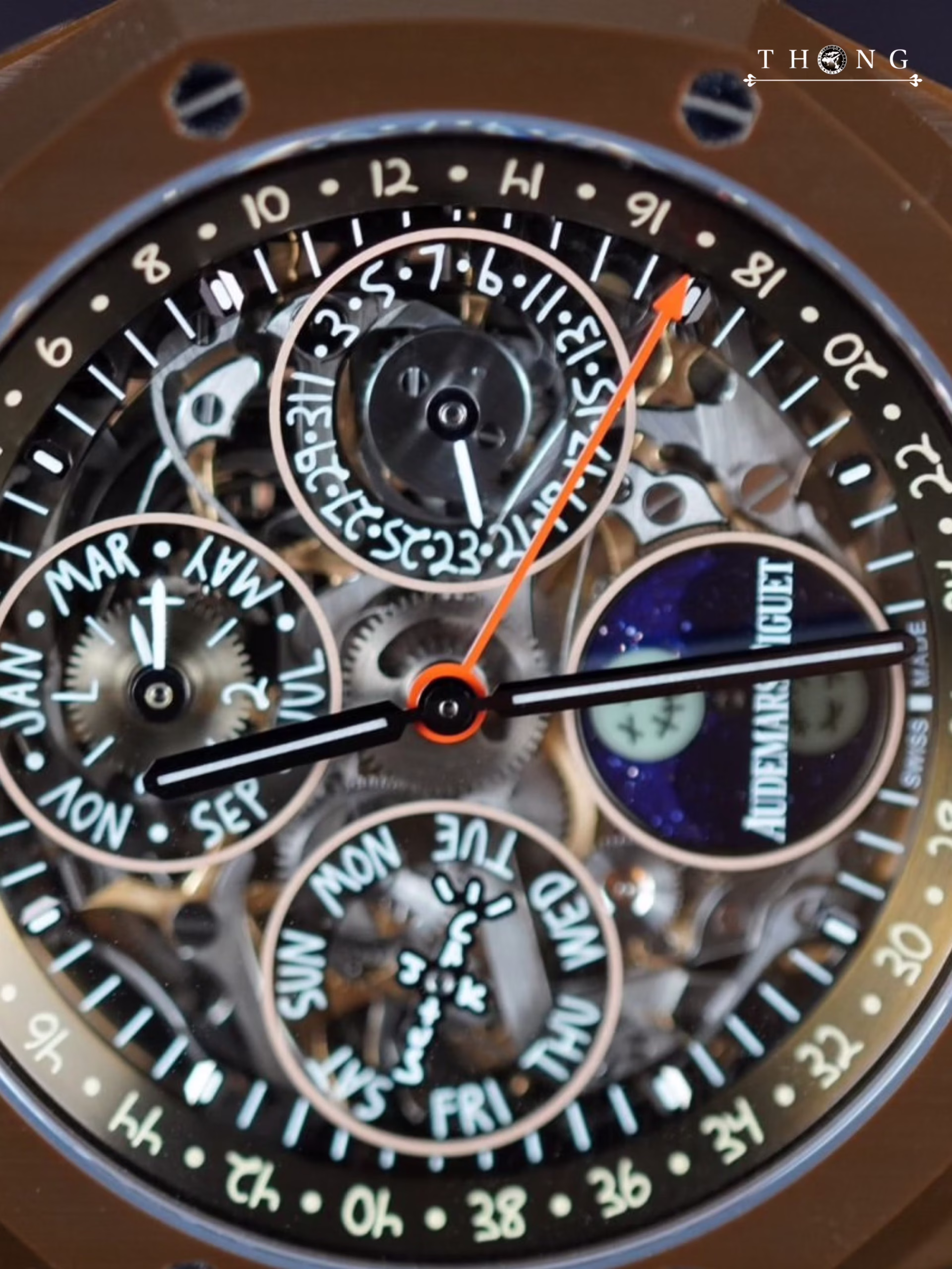 Close and Details Dial THONG PATEK AP Royal Oak 26585CM.OO.D301VE.01 Cactus Jack Travis