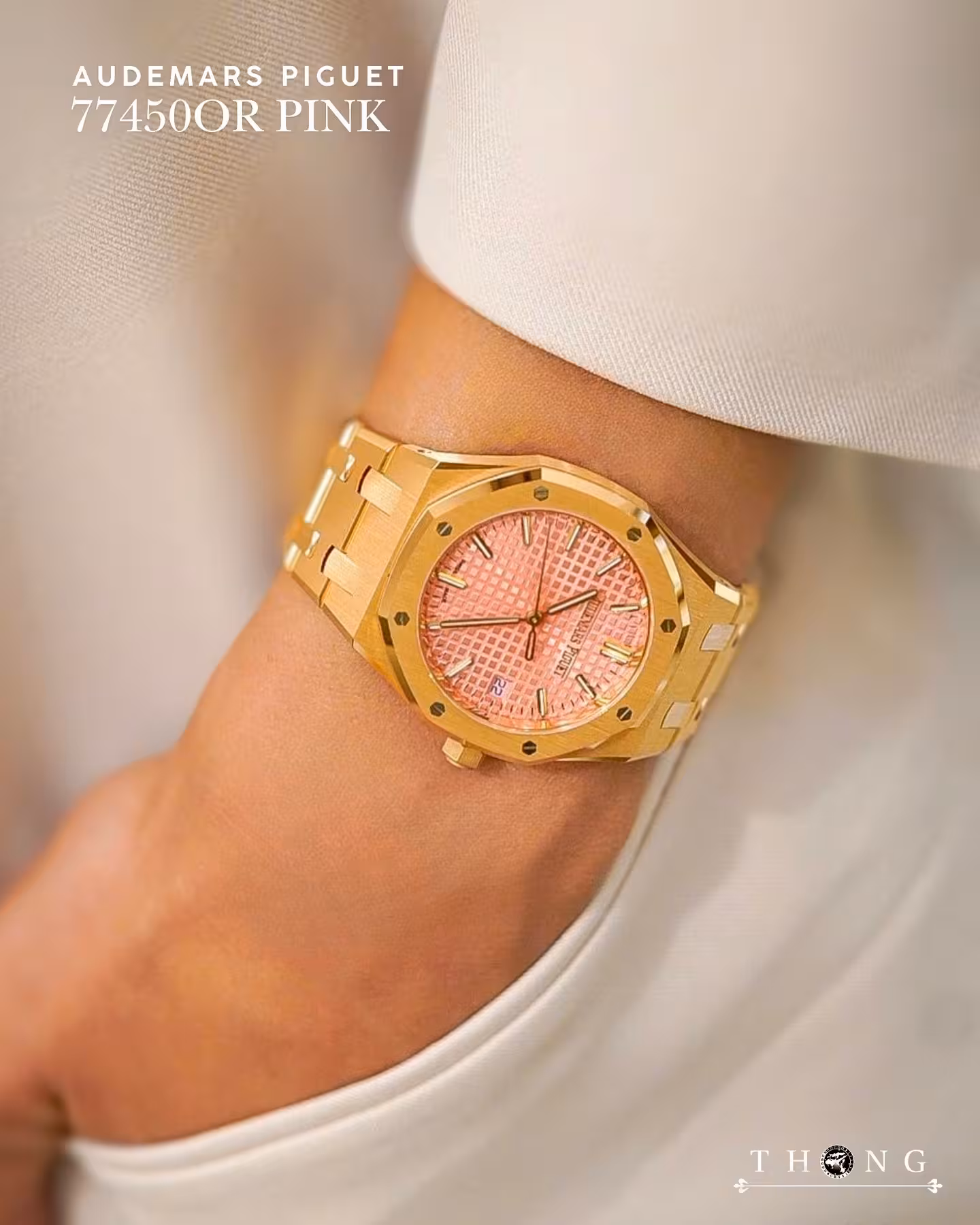 Audemars Piguet 77450OR.OO.1361OR.01 PINK THONG Wrsit Watch AP