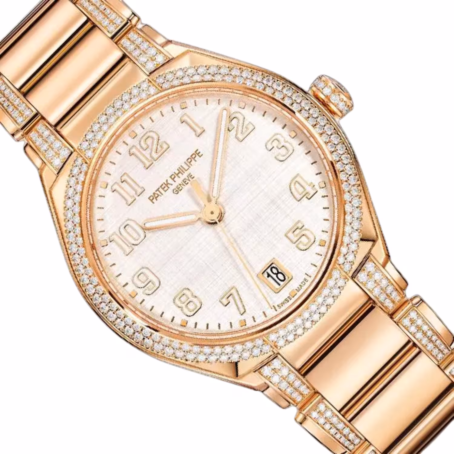 Patek Philippe Twenty~4 7300/1201R-001 Silvery DIscontied Gem-Set