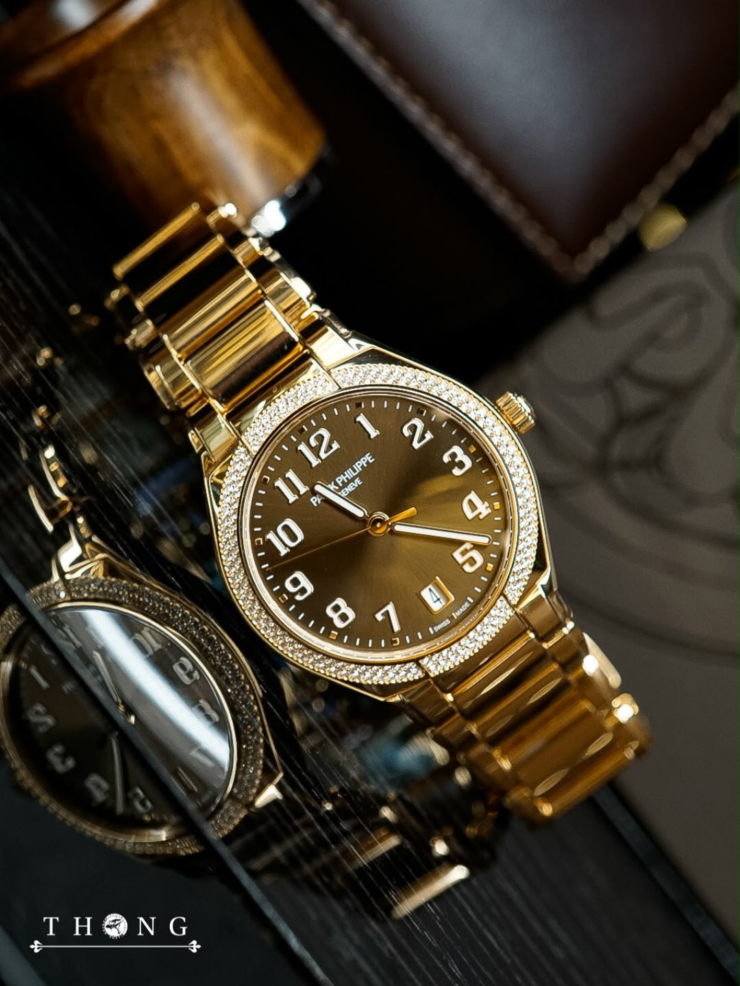 THONG Patek Philippe Twenty~4 36 7300/1200R-001 Sunburst Brown