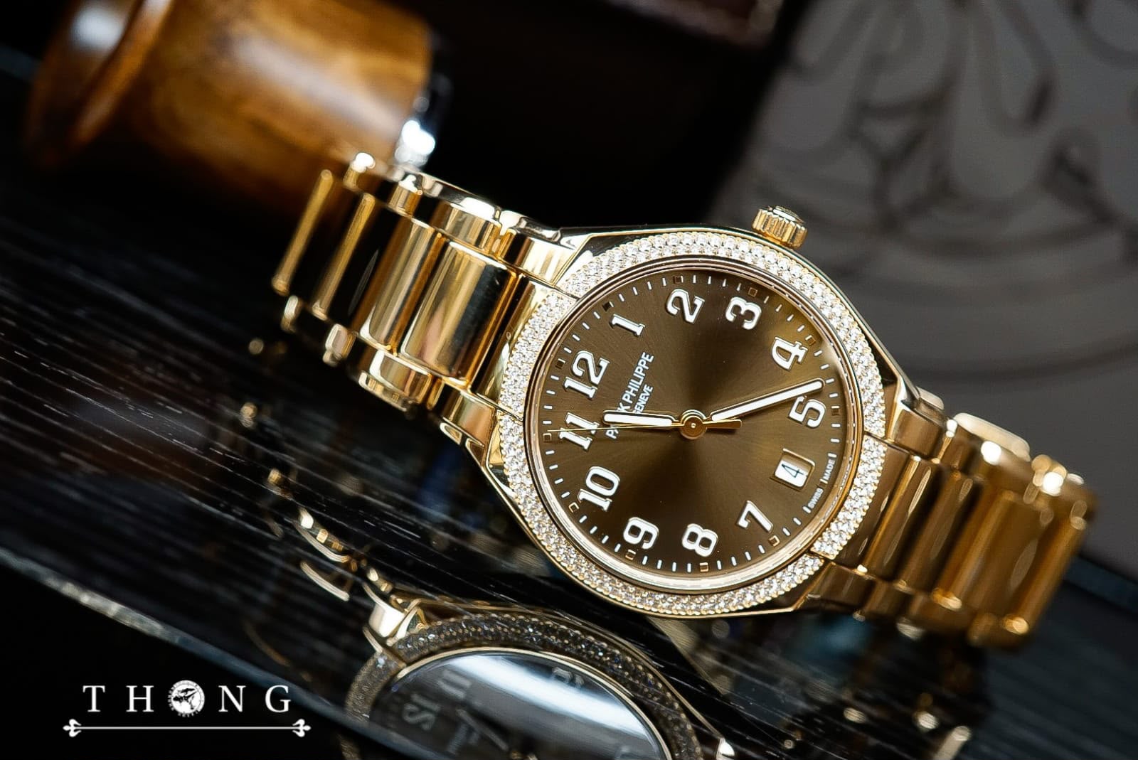 THONG Patek Philippe Twenty~4 36 7300/1200R-001 Sunburst Brown
