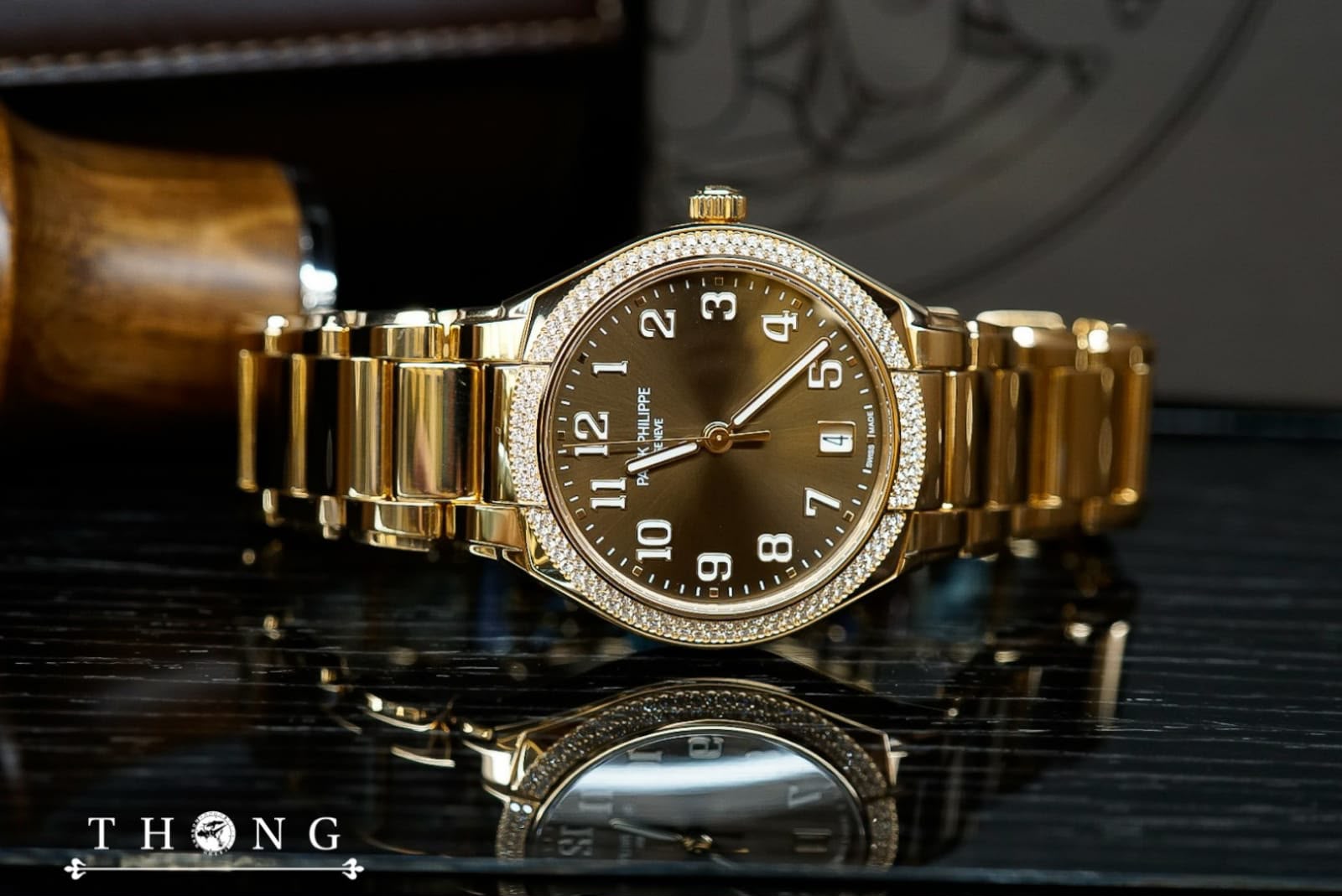 THONG Patek Philippe Twenty~4 36 7300/1200R-001 Sunburst Brown