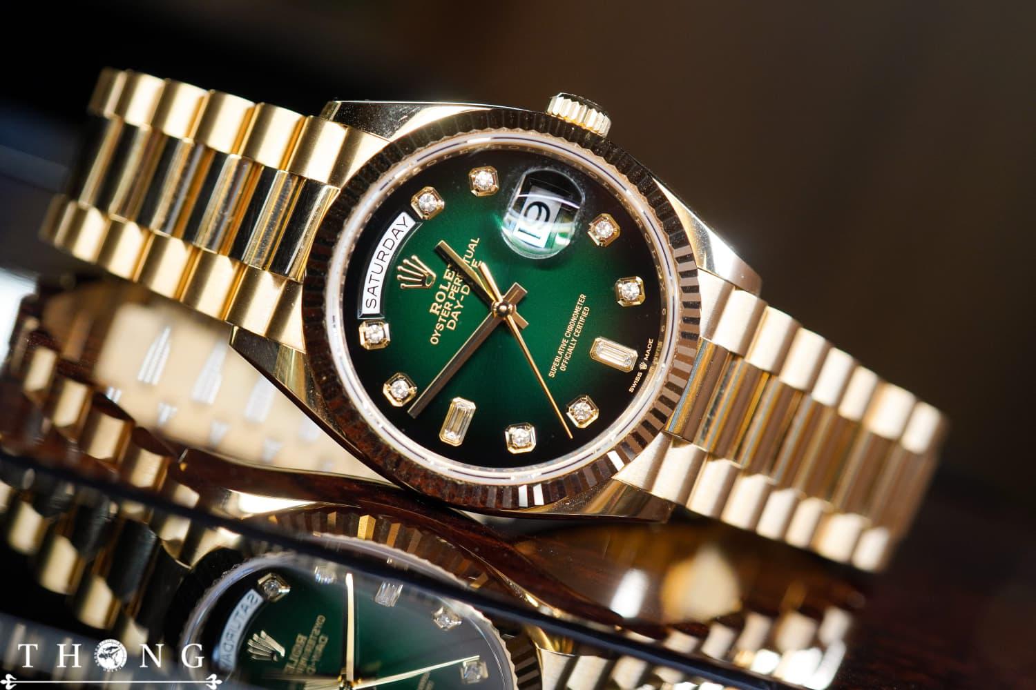 Rolex Day-Date 36 128238-0069 Green ombre - Image 5