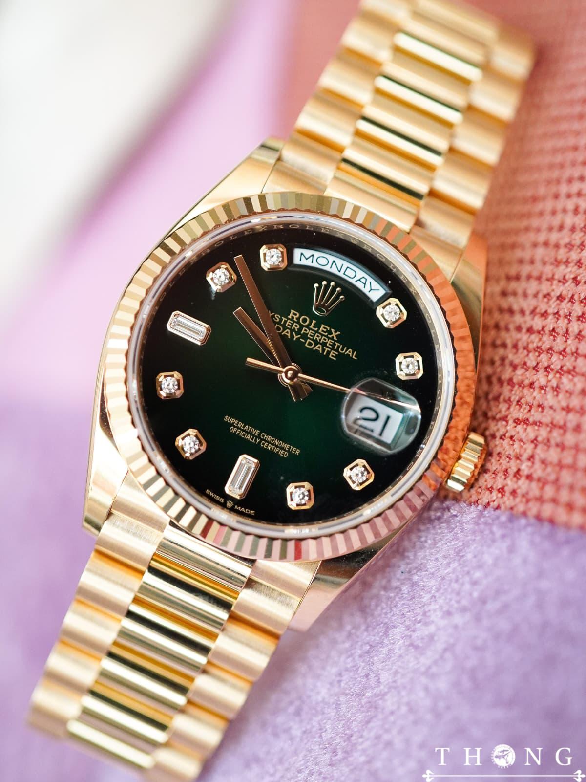 Rolex Day-Date 36 128238-0069 Green ombre - Image 2