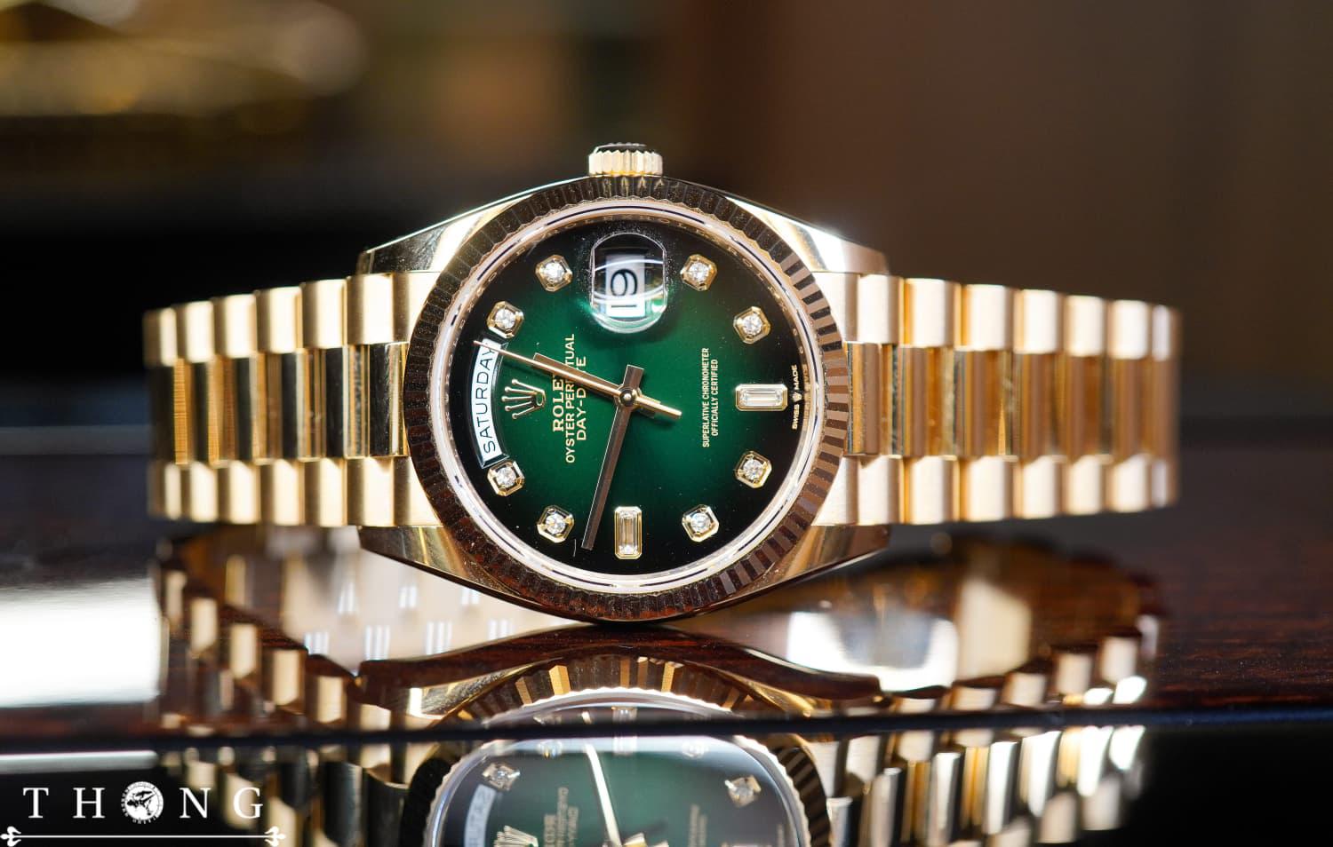 Rolex Day-Date 36 128238-0069 Green ombre - Image 6
