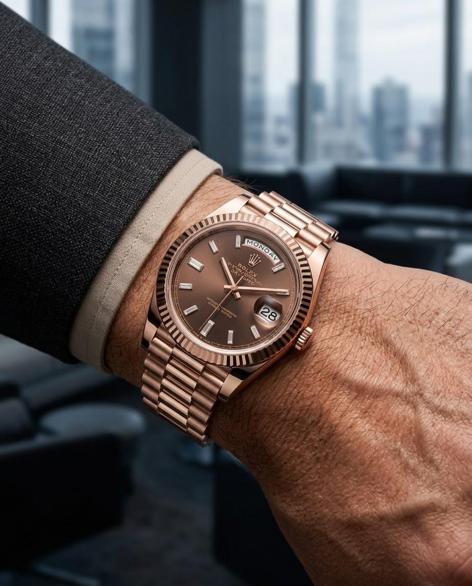 Rolex Day-Date 40 228235-0003 Chocolate (Baguette-cut diamonds) - Image 8