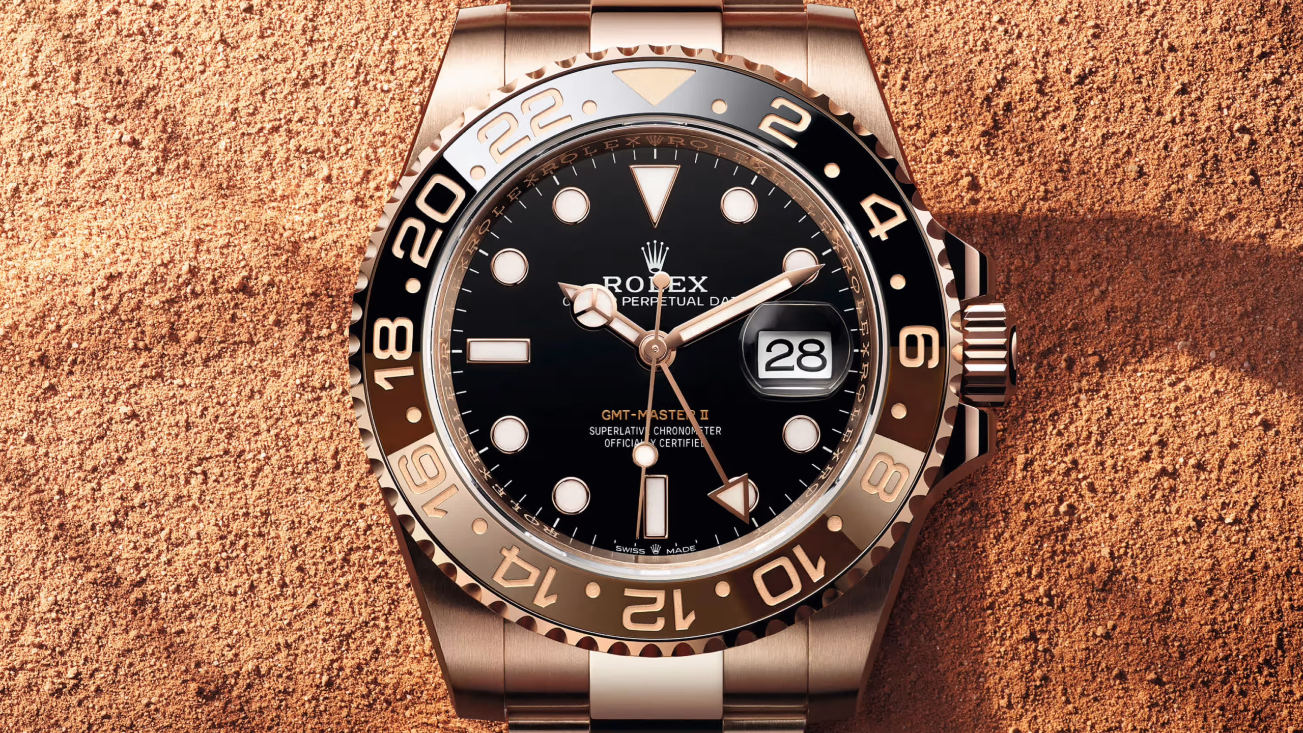 Dial Rolex GMT-Master II 126715CHNR-0001 Black "Root Beer" Everose Gold
