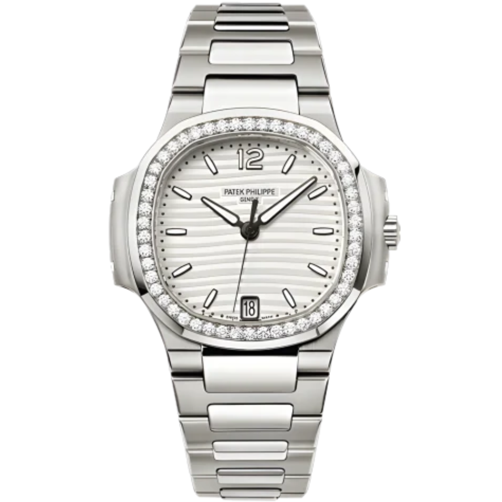 Patek Philippe Ladies' Nautilus 33 7018/1A-001 Silvery White Opaline