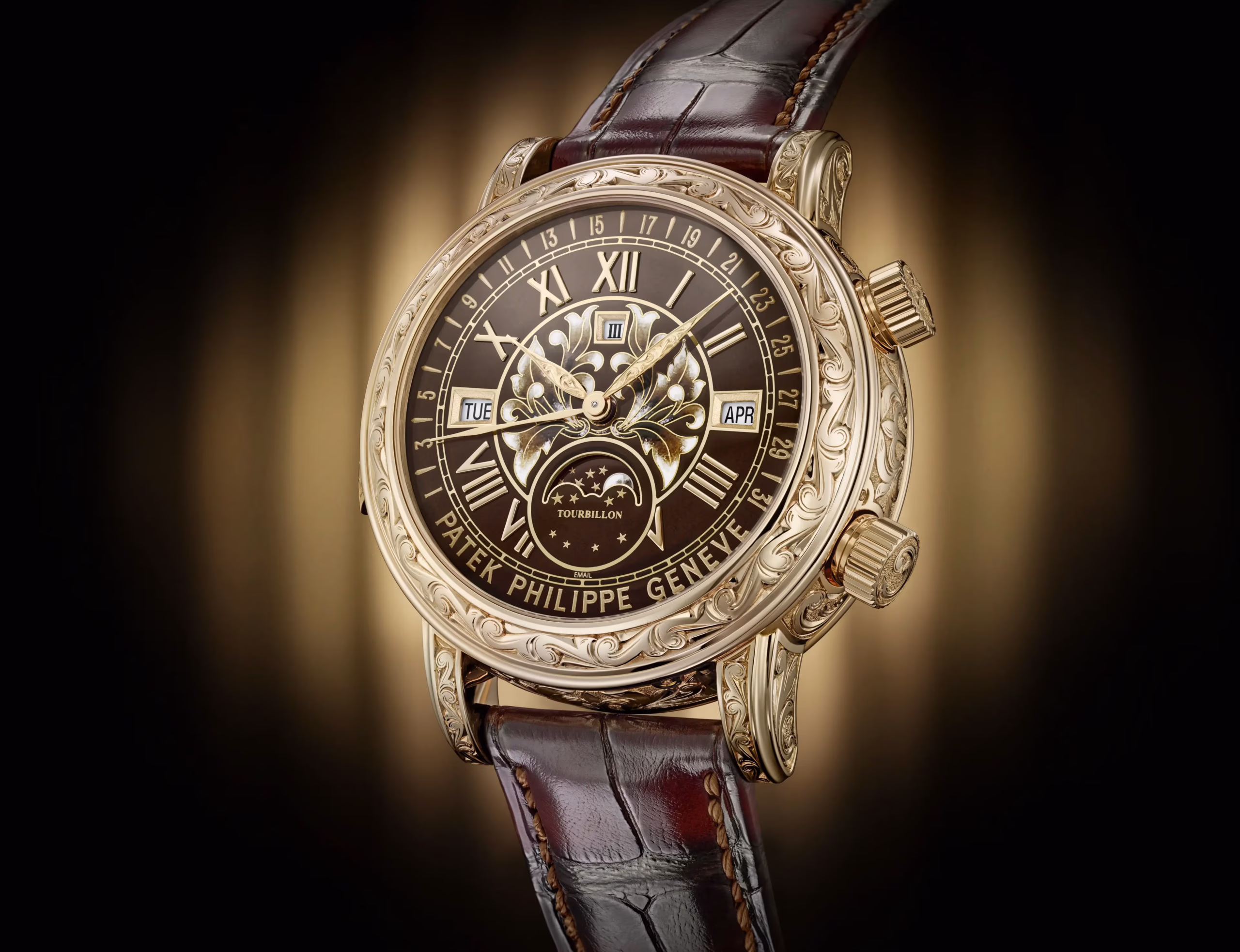 Patek Philippe Sky Moon Tourbillon 6002R-001 Brown Enamel