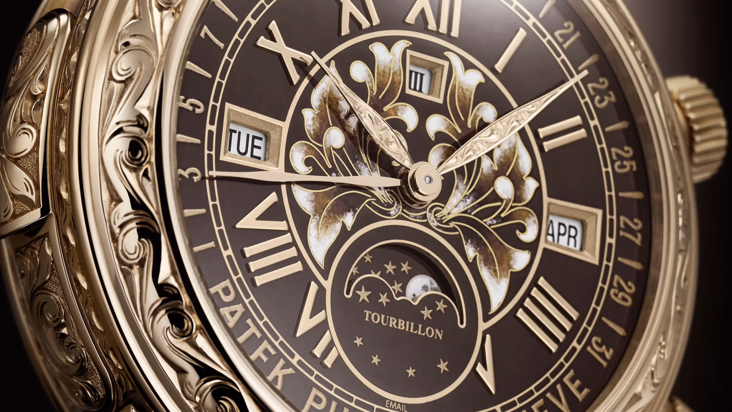 Patek Philippe Sky Moon Tourbillon 6002R-001 Brown Enamel