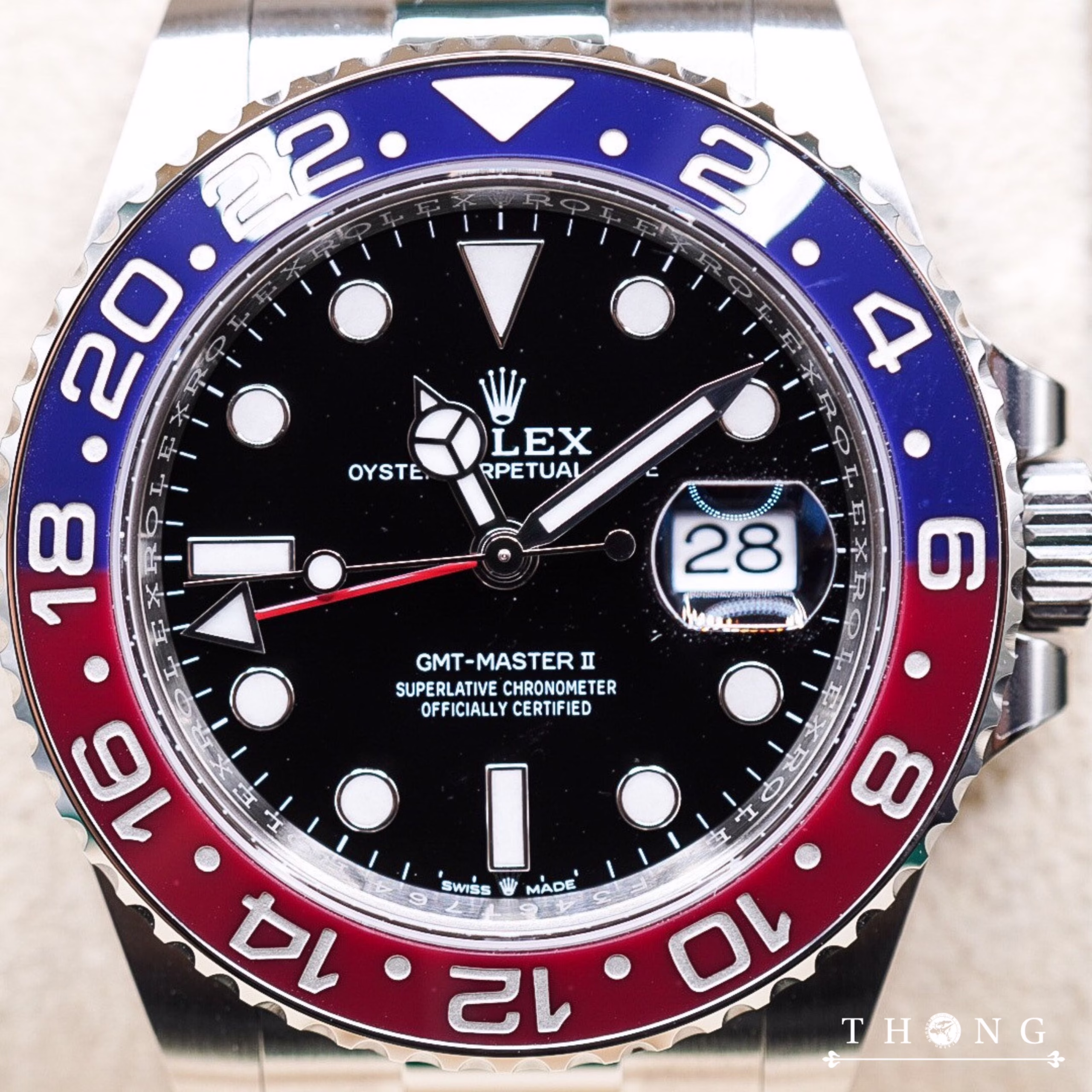THONG Rolex GMT-Master II 126710BLRO-0002 Black "Pepsi" Oyster