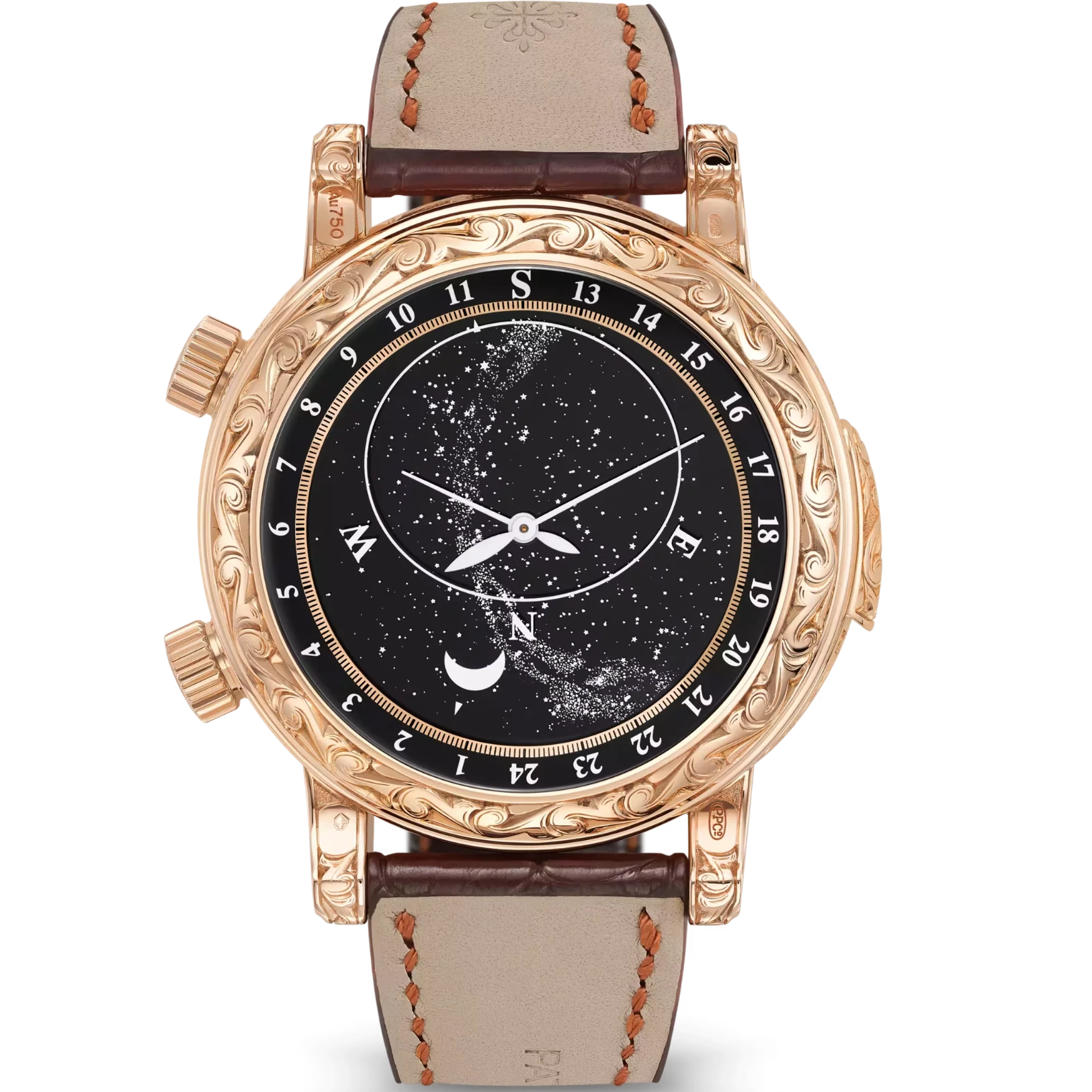Patek Philippe Sky Moon Tourbillon 6002R-001 Brown Enamel