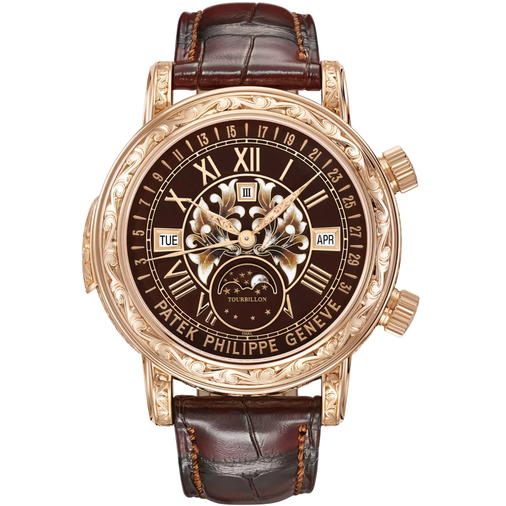Patek Philippe Grand Complications Sky Moon Tourbillon 6002R-001 Brown Enamel