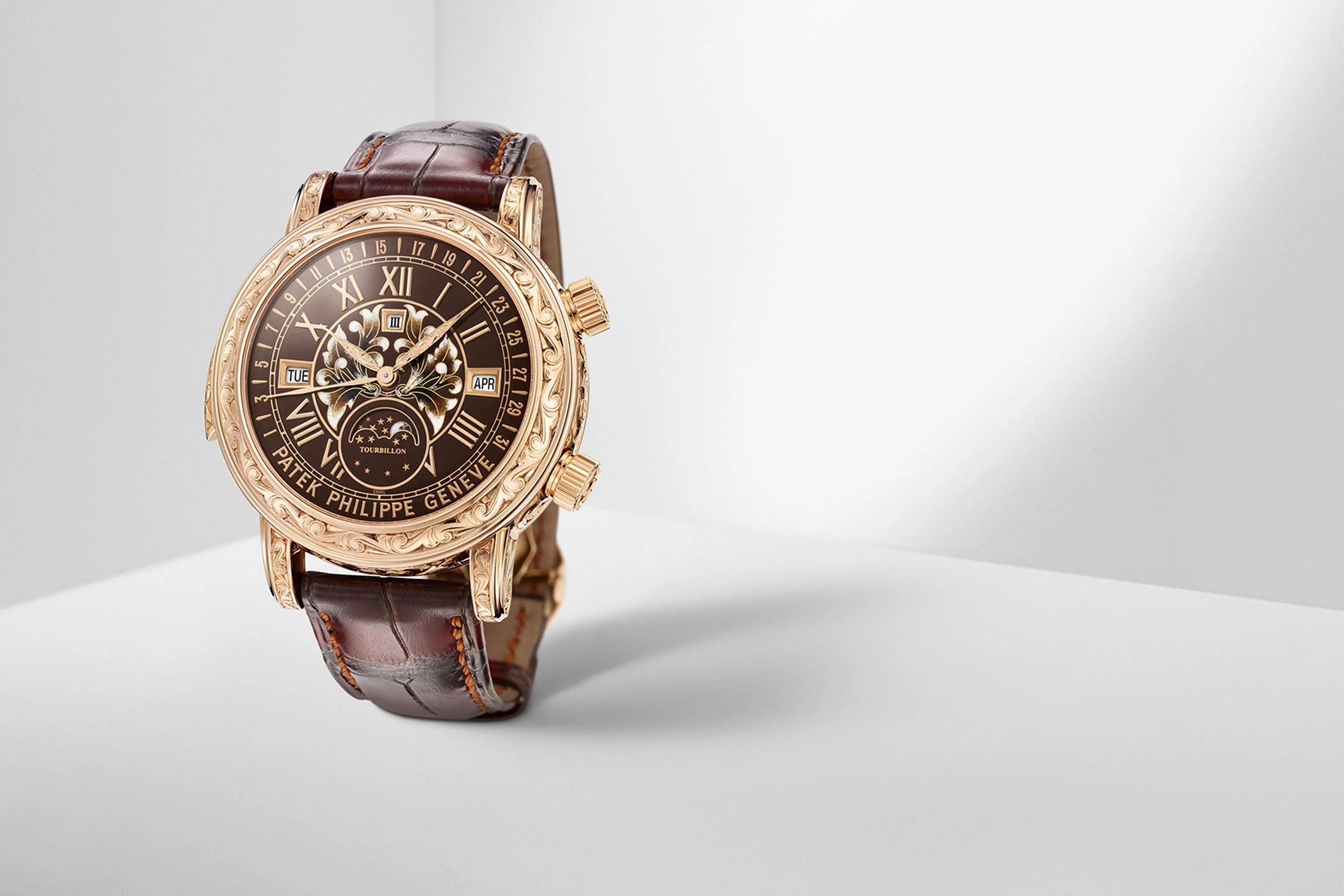 Patek Philippe Sky Moon Tourbillon 6002R-001 Brown Enamel