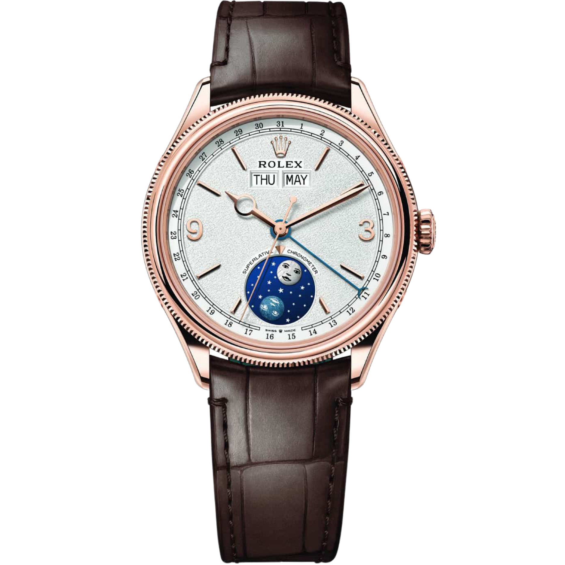 Rolex Perpetual Padellone 53505 Intense White Front View